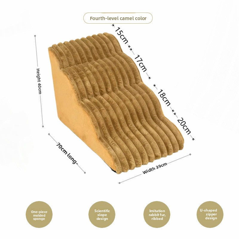 StepEase Foldable Pet Stairs for Small Dogs