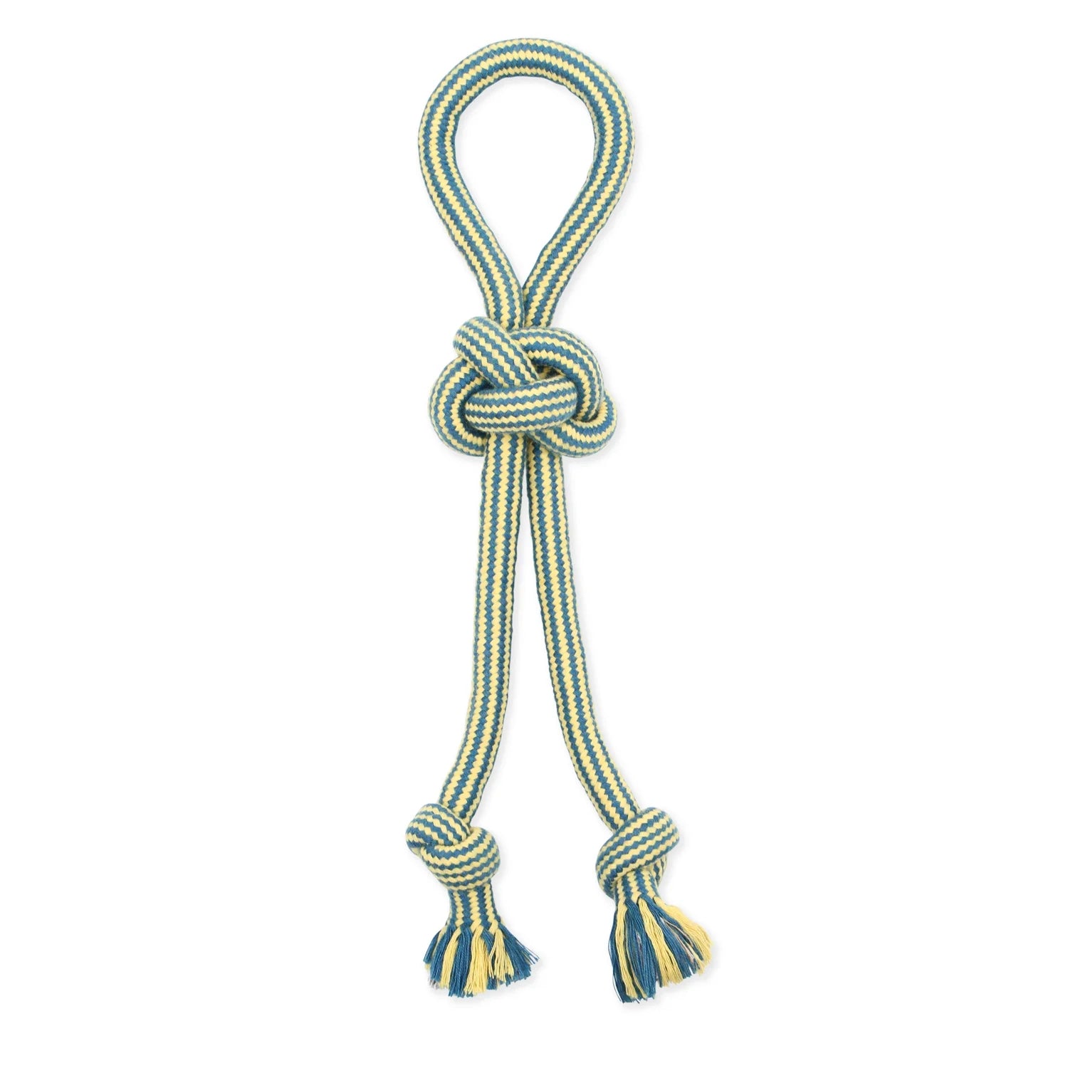Durable 18" Flossy Chews Double-Tug Cotton-Blend Dog Toy with Loop Handle - Perfect for Medium Dogs!