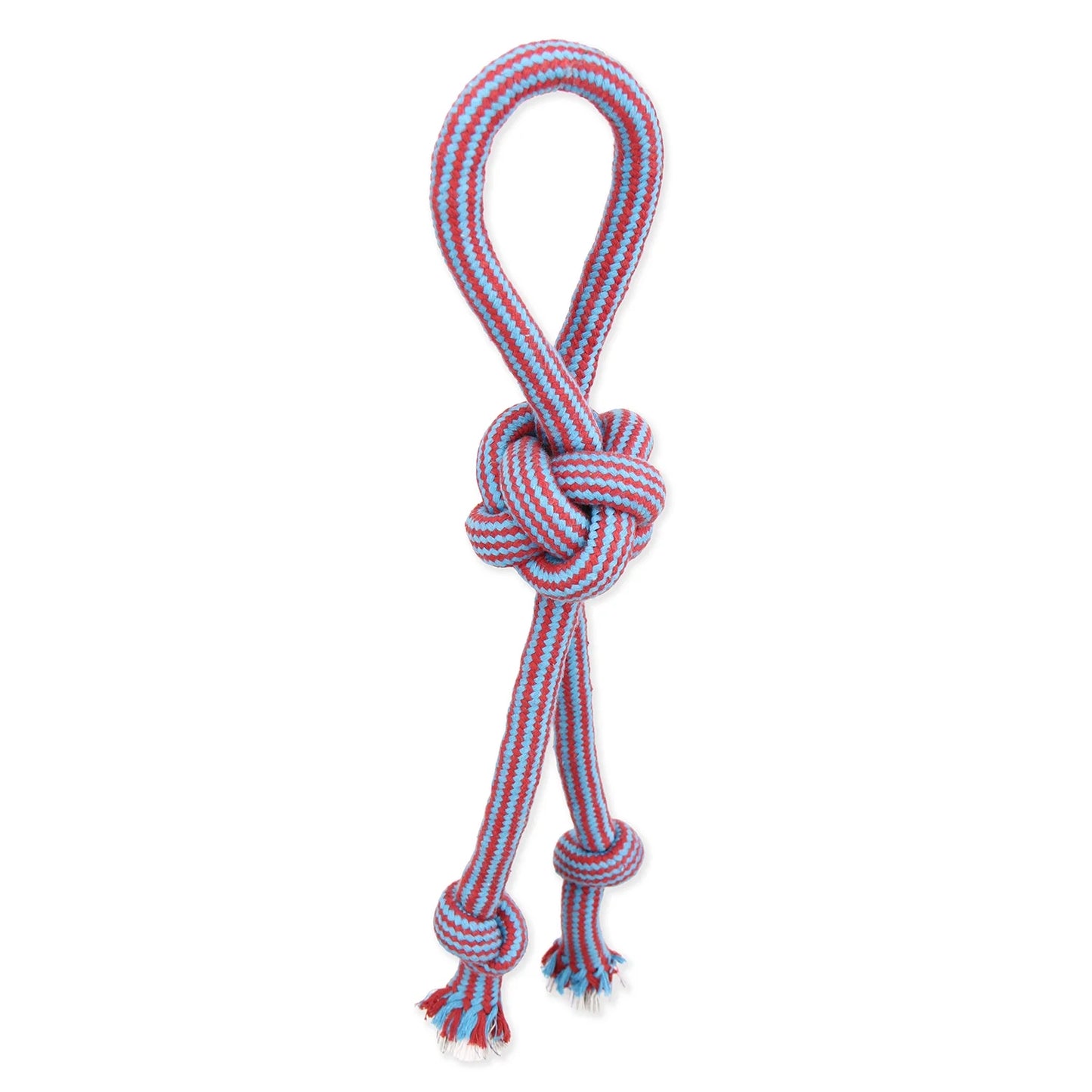 Durable 18" Flossy Chews Double-Tug Cotton-Blend Dog Toy with Loop Handle - Perfect for Medium Dogs!