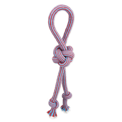Durable 18" Flossy Chews Double-Tug Cotton-Blend Dog Toy with Loop Handle - Perfect for Medium Dogs!