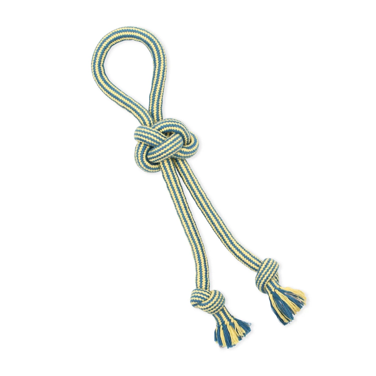 Durable 18" Flossy Chews Double-Tug Cotton-Blend Dog Toy with Loop Handle - Perfect for Medium Dogs!