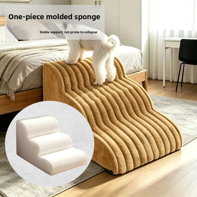 StepEase Foldable Pet Stairs for Small Dogs