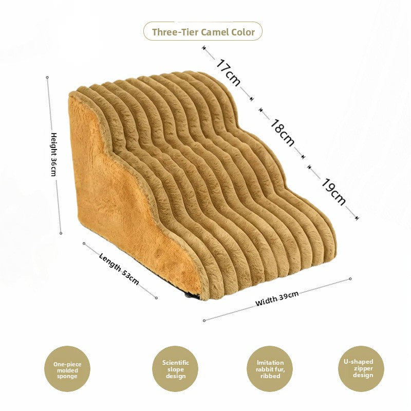 StepEase Foldable Pet Stairs for Small Dogs